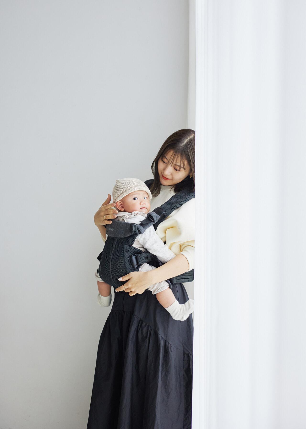 Masterpiece of BabyBjörn Baby Carrier HARMONY featuring yui with Baby