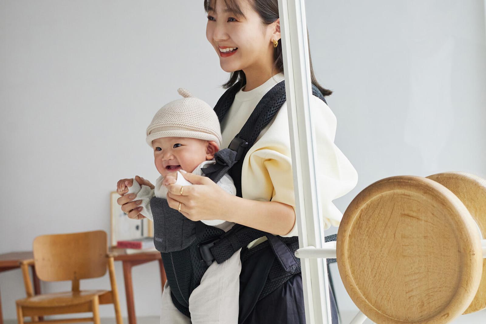 Masterpiece of BabyBjörn Baby Carrier HARMONY featuring yui with Baby