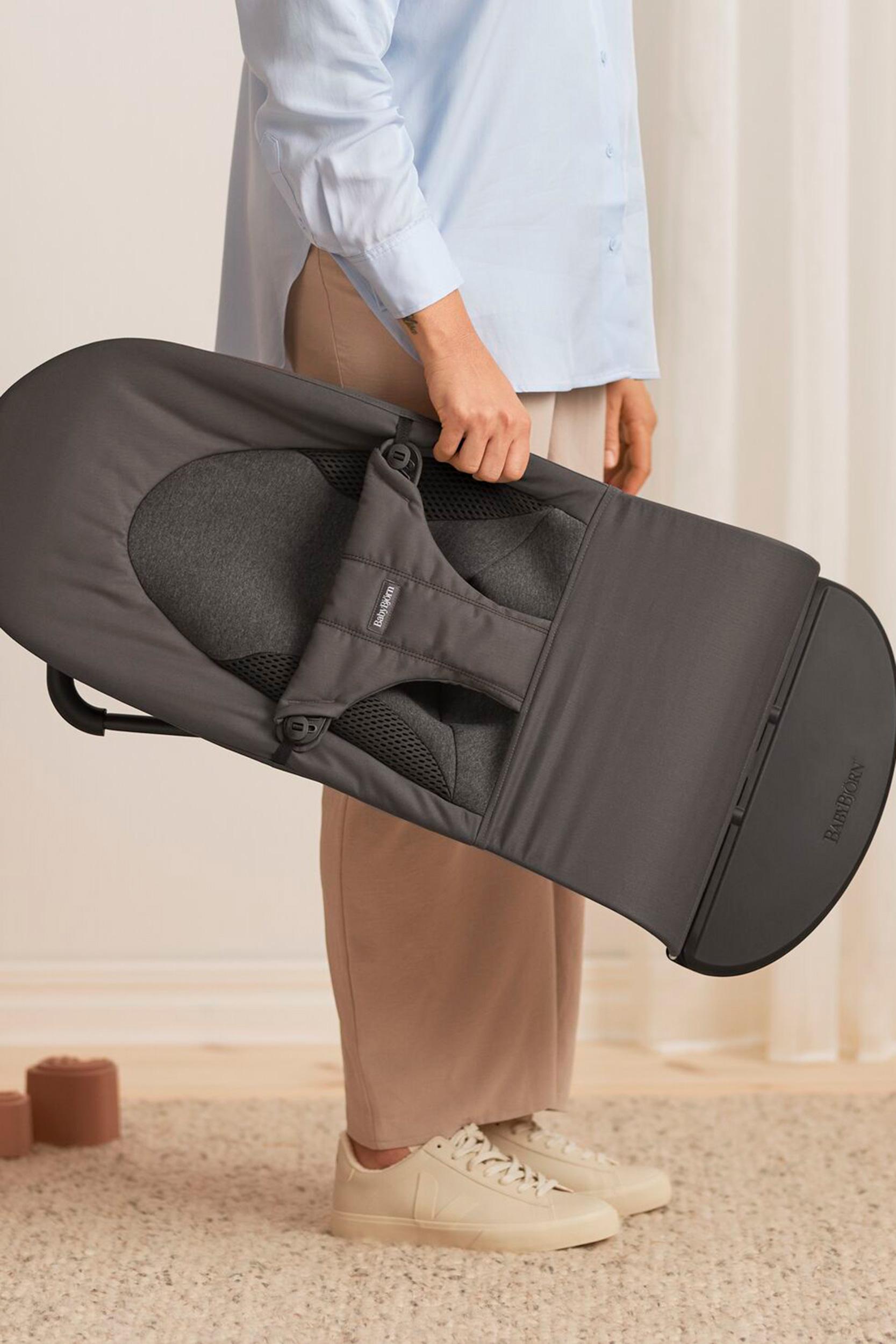 Bouncer Balance Soft in Dark gray Woven/Jersey Tri-Fabric - BabyBjörn