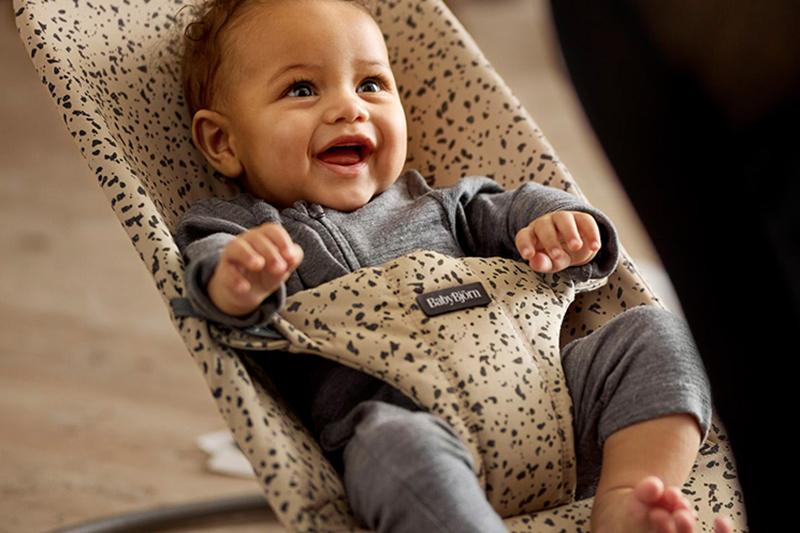 Bouncer Bliss in beige gray pint - BabyBjörn